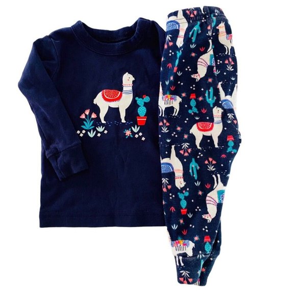 GAP Other - Baby Gap 6-12 Months PJs Pajamas 2 pc. Llama Blue Baby Girl Boy